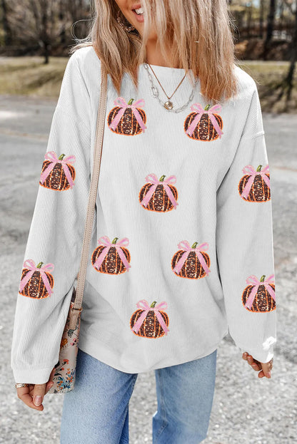 white graphic sweatshirt