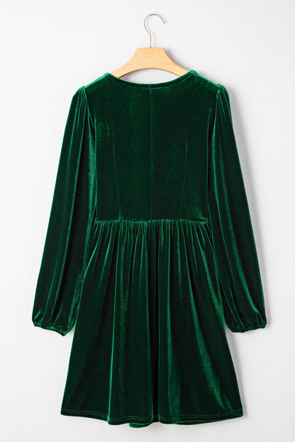 long sleeve mini dress