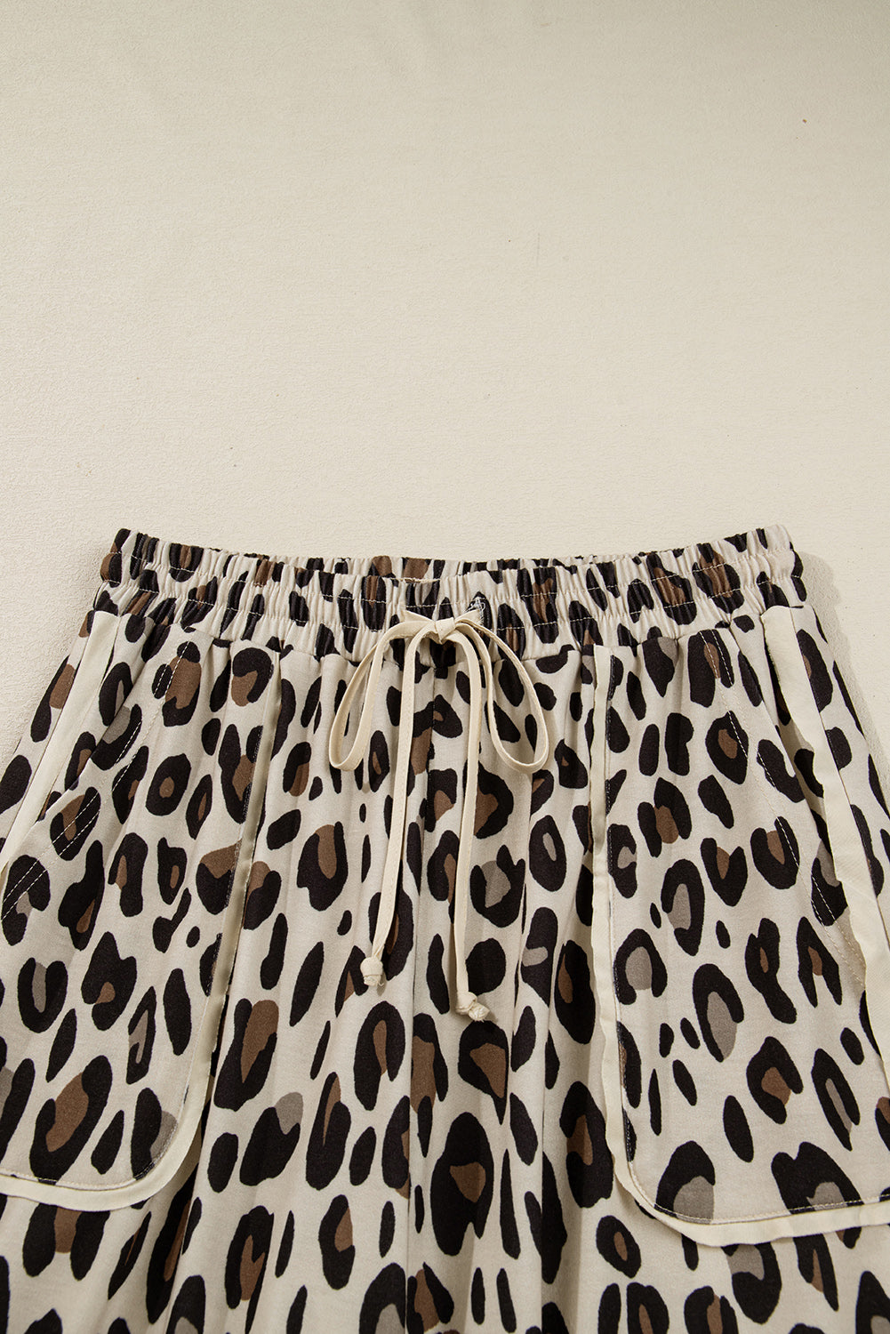 leopard wide leg pants