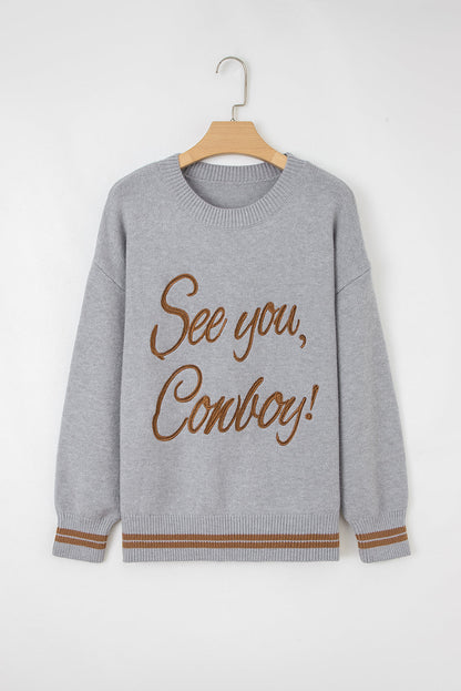 western graphic sweater