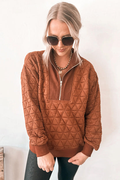 quilted sweatshirt