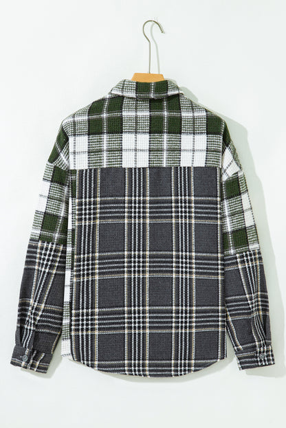 plaid print shacket
