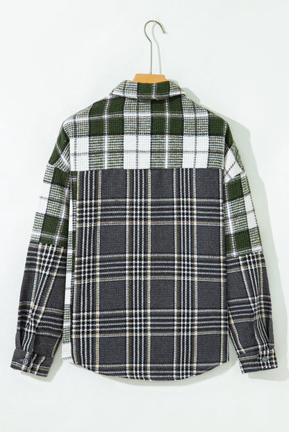 plaid print shacket