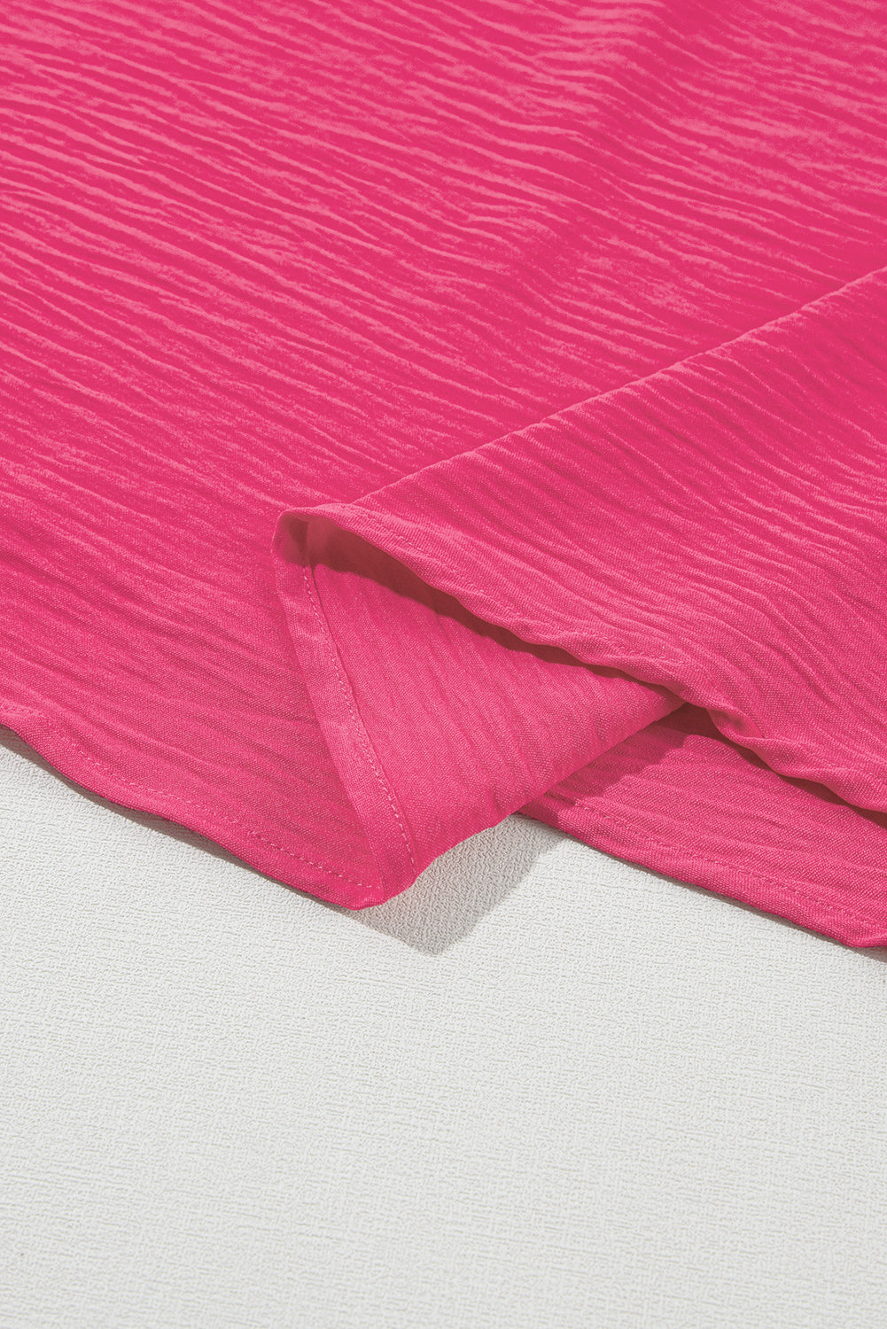 Vibrant Pink Ruffle Sleeve Plus Size Blouse