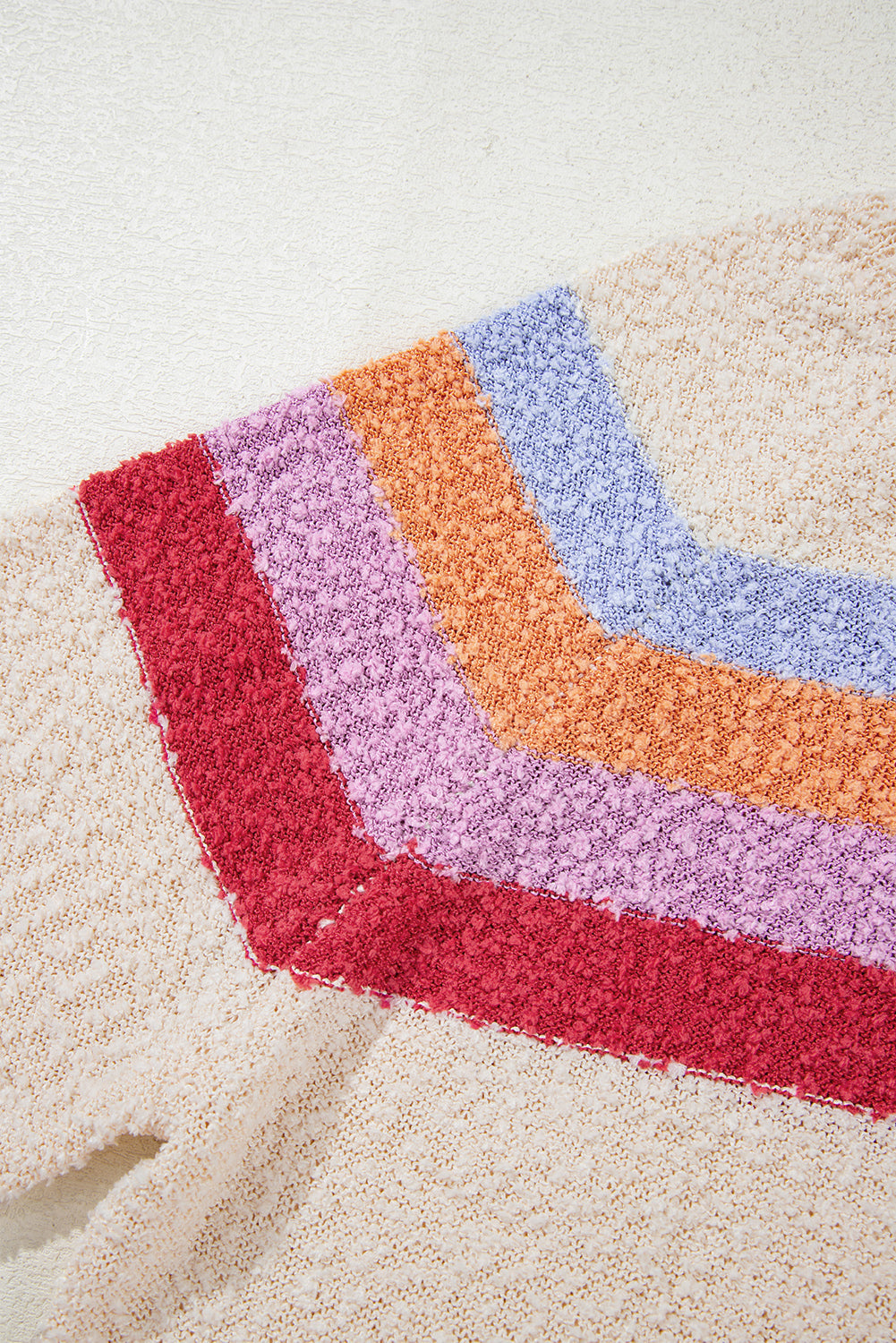 striped color block sweater