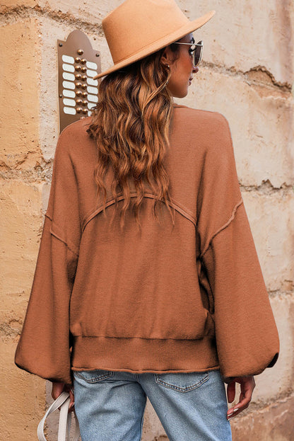 Turtleneck Solid Pullover Long Sleeve Sweater