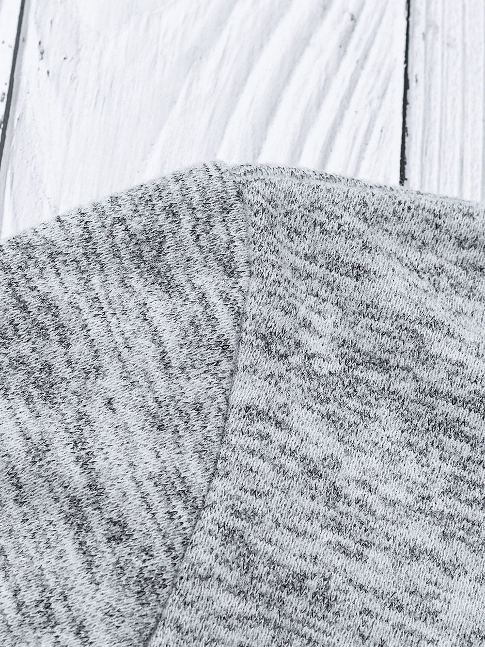 Heathered Gray Zip-Up Pullover with Kangaroo Pocket