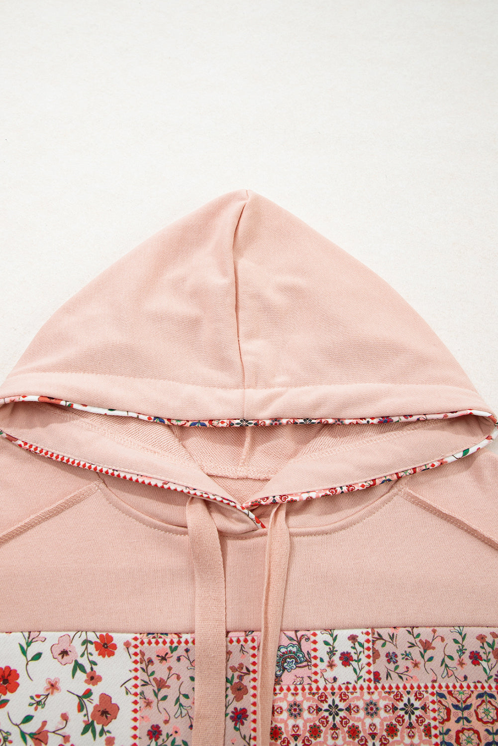 floral patchwork hoodie