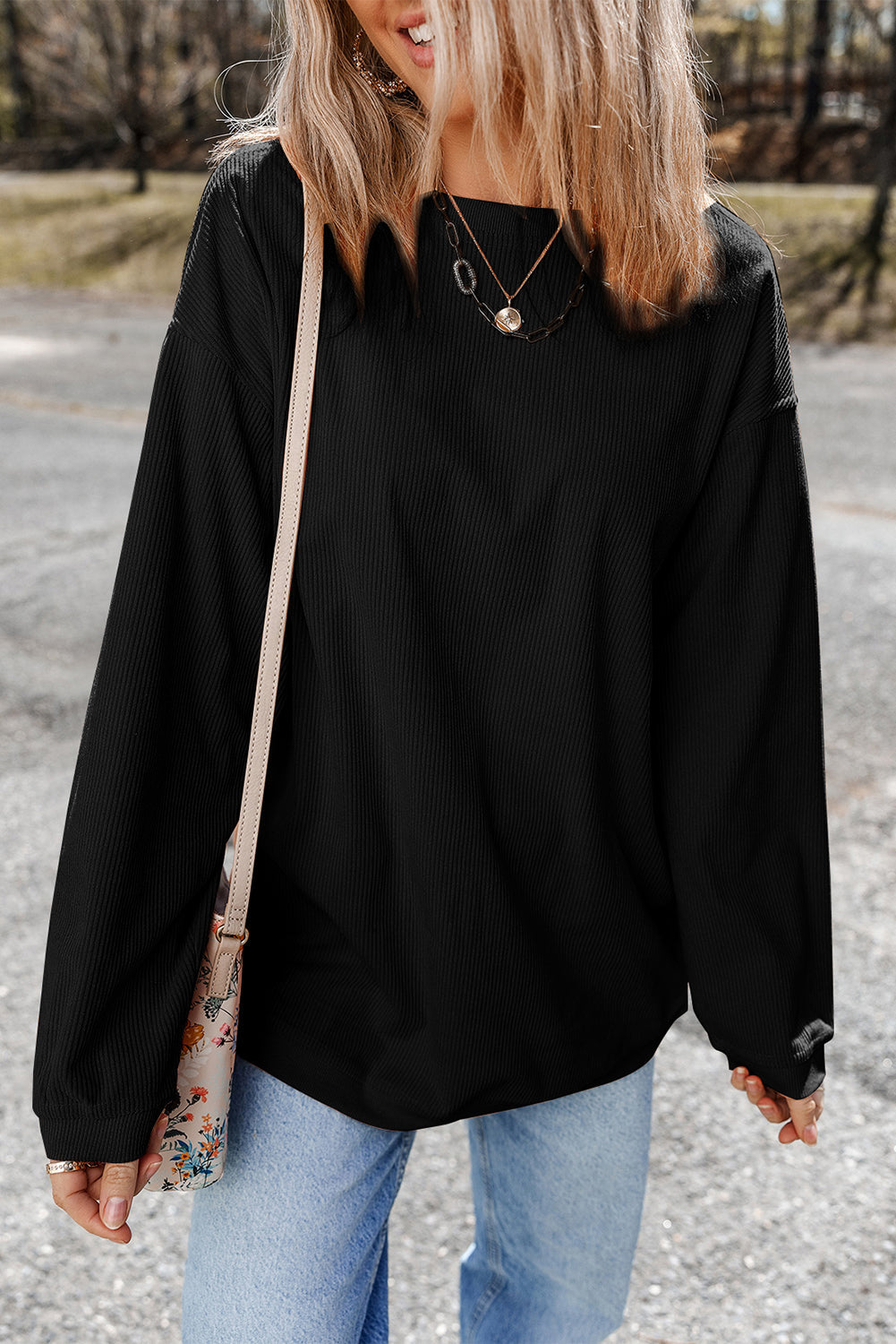 womens crew neck sweatshirt
