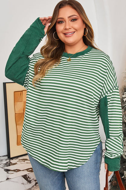 striped long sleeve top