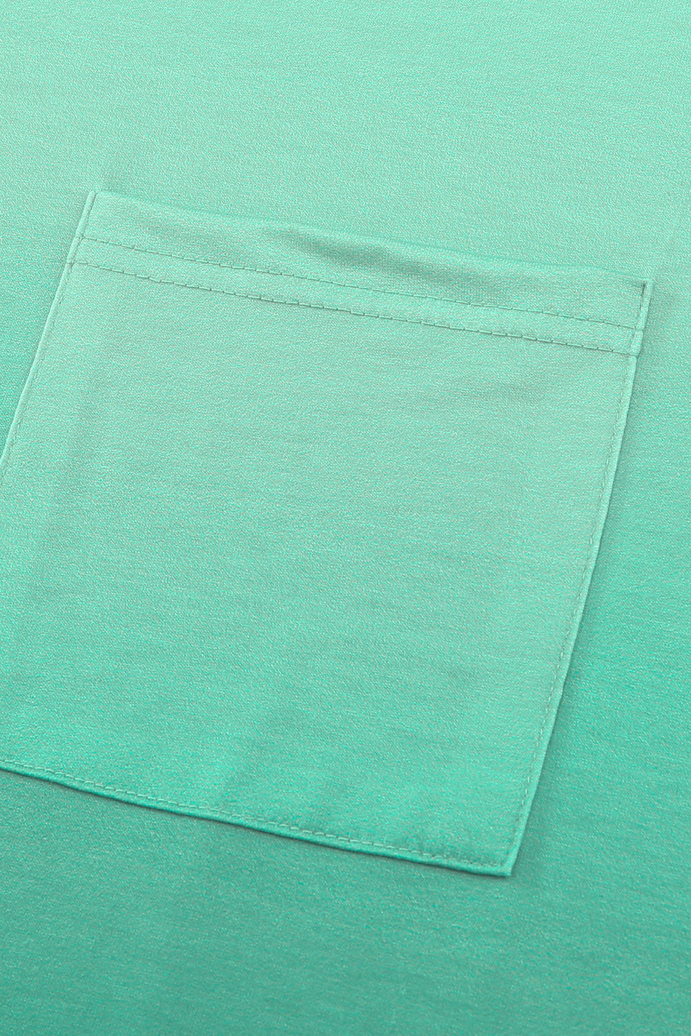Green Striped Short Sleeve T-Shirt with Pocket and Gradient Color Detail