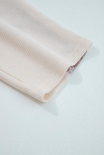 patchwork long sleeve top