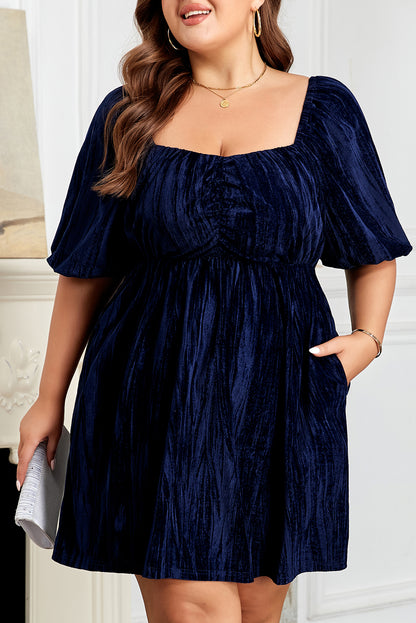 plus size velvet dress