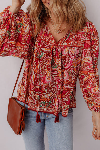 paisley print blouse