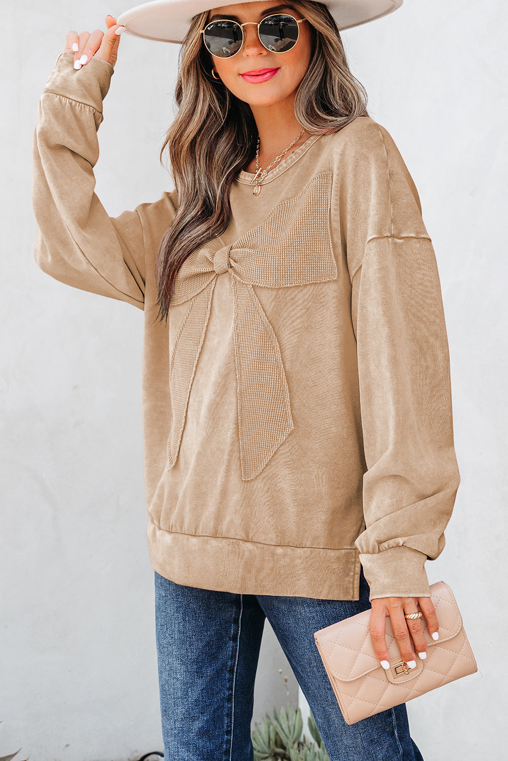 big bow pullover sweatshirt