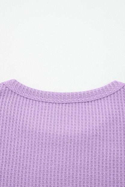 thermal knit long sleeve top