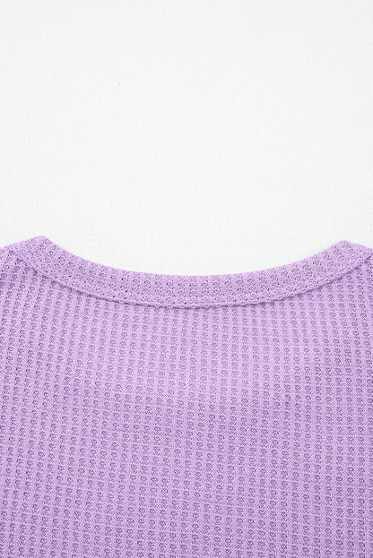 thermal knit long sleeve top