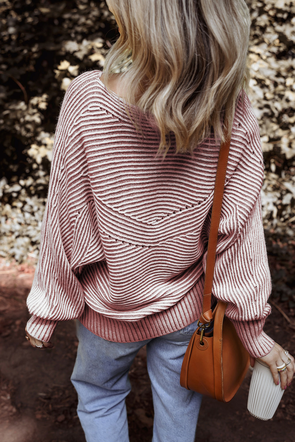 striped knit sweater