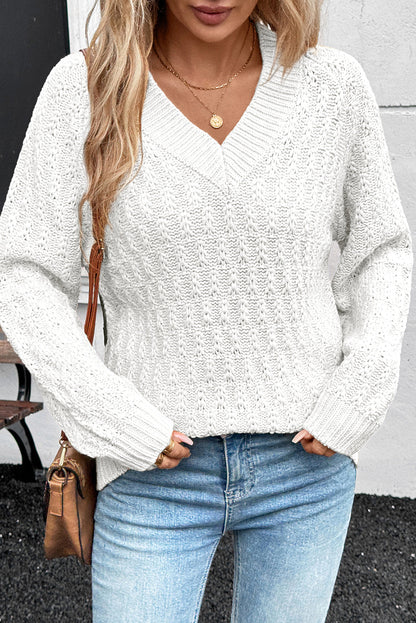 white loose sweater