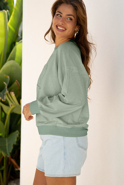 flower patched sweatshirt