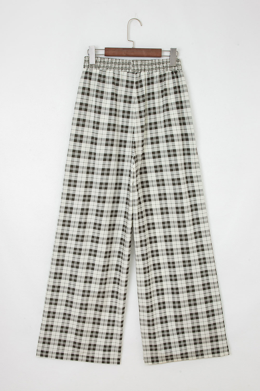 plaid wide leg pants