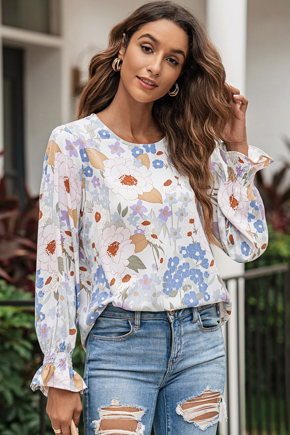 lantern long sleeve blouse