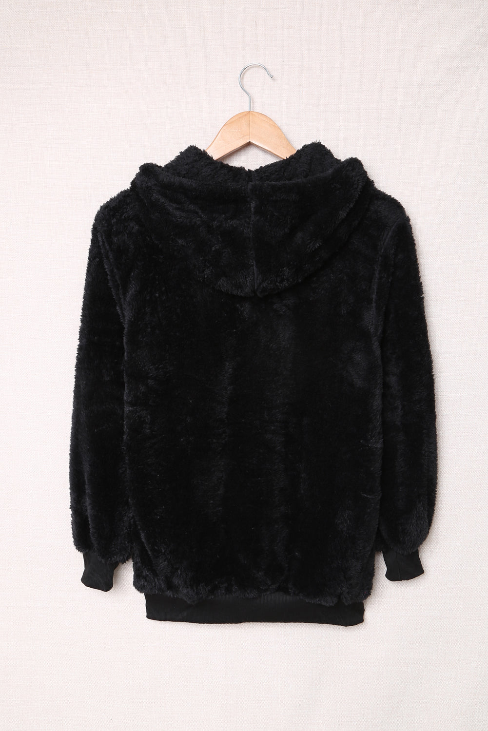 black warm hoodie