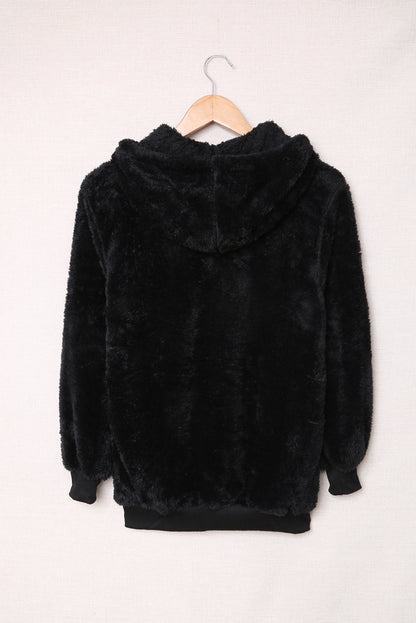black warm hoodie