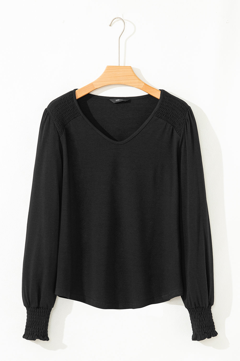 v neck long sleeve top