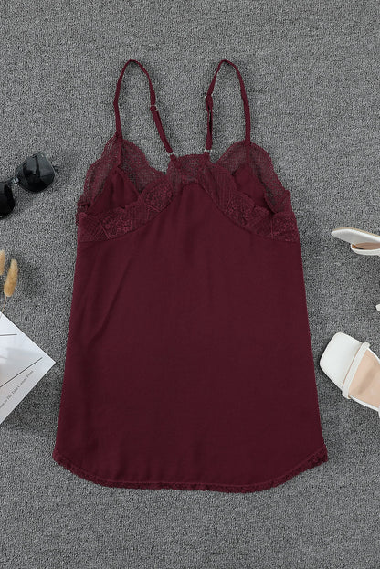Lace Racerback Tank Top for Romantic Dates and Club Nights