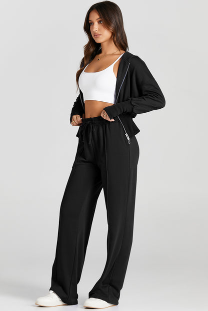black 2pcs tracksuit
