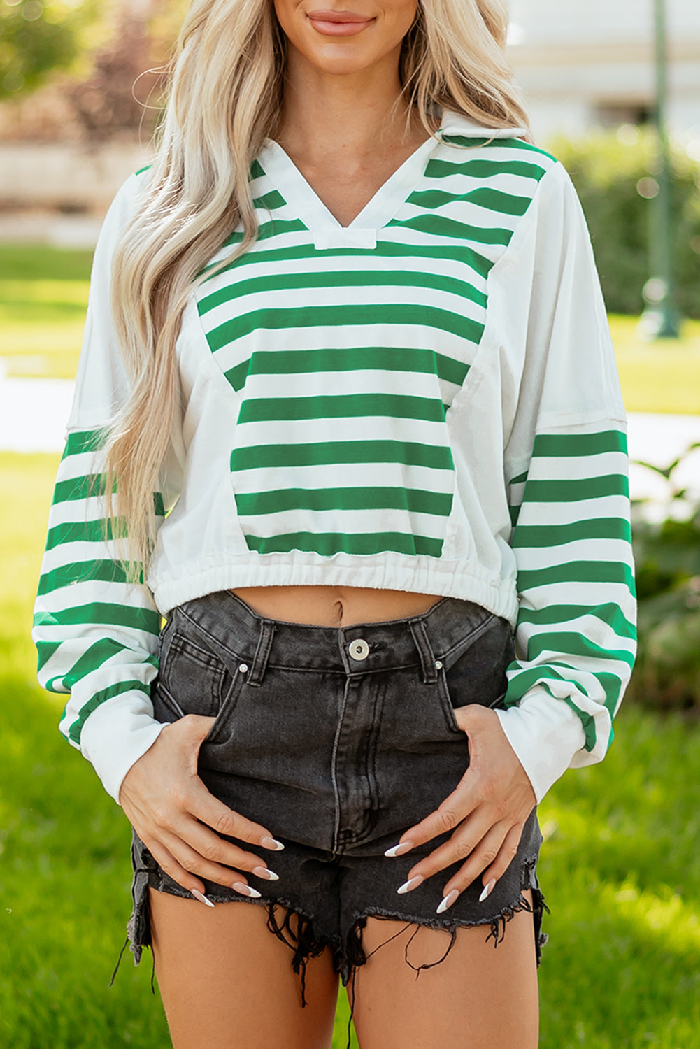 stripe pullover