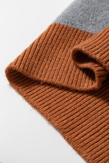 checkered knit sweater