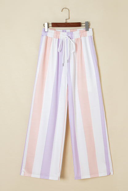 stripe loose pants