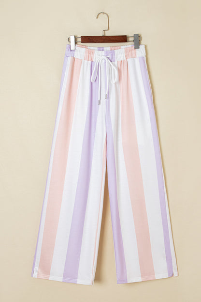 stripe loose pants