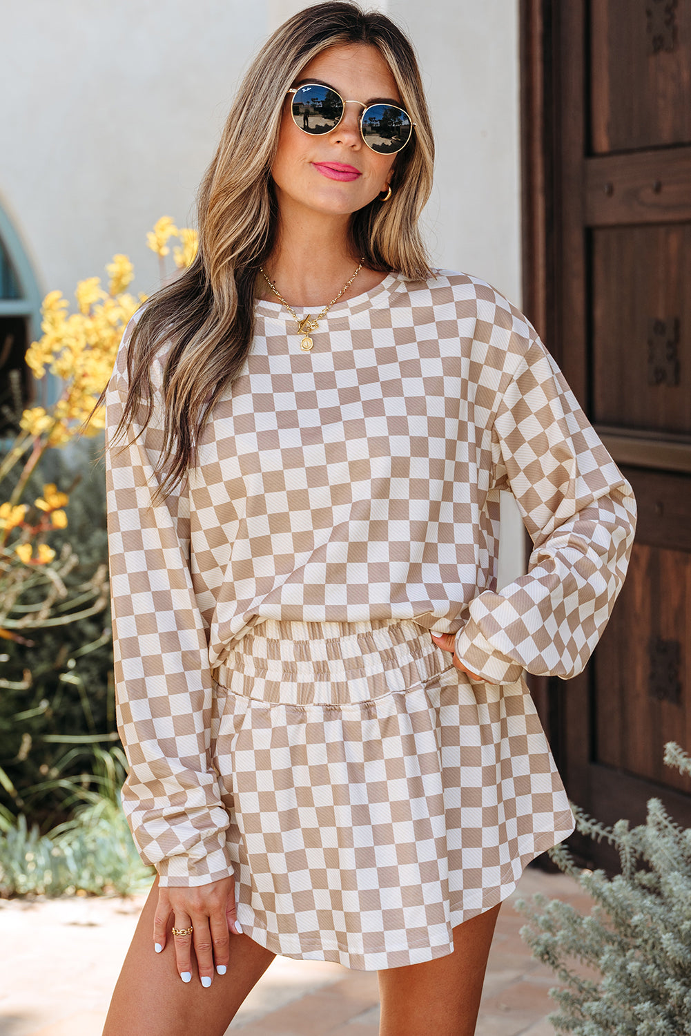 checkered 2pcs outfit