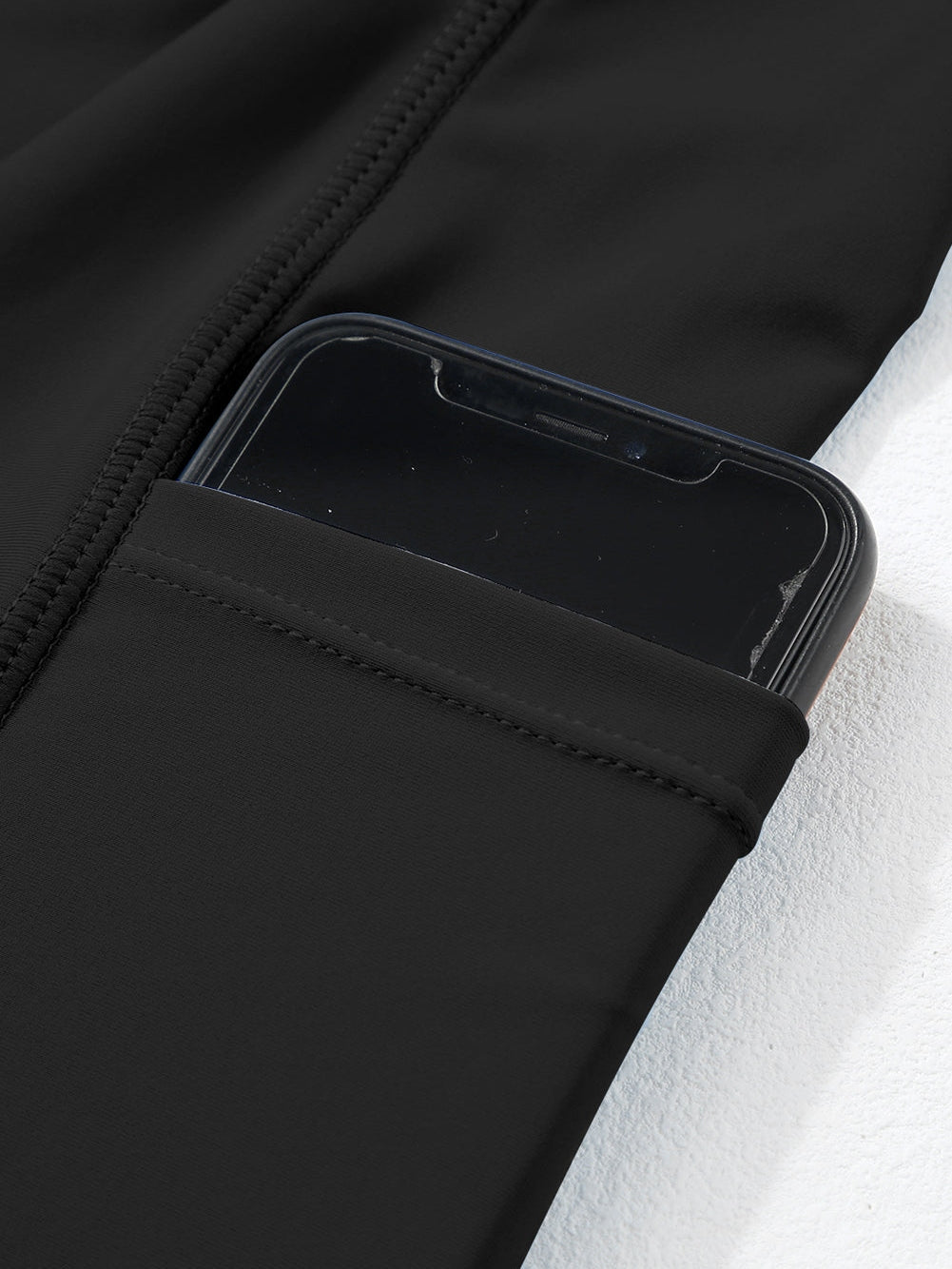 Sporty Black Ribbed Spaghetti Straps Swimdress with Flared Silhouette