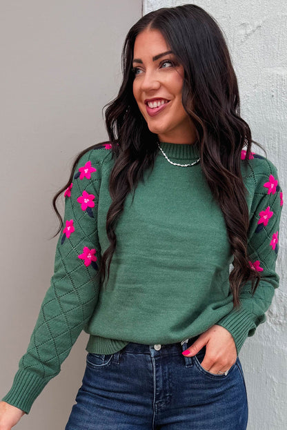 Evergreen Hazel Floral Embroidered Sweater