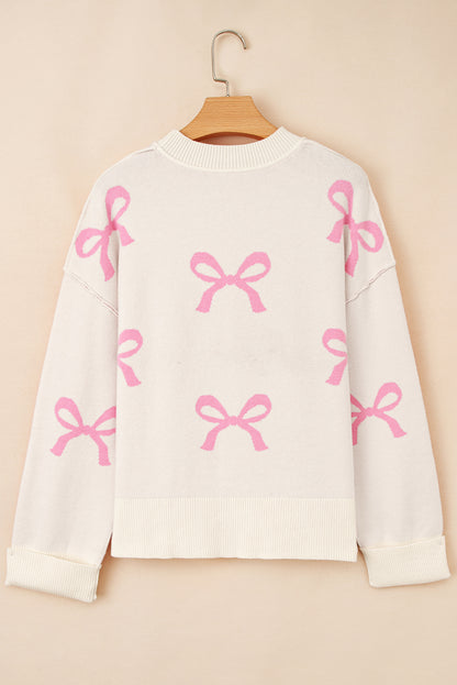 pink bow sweater