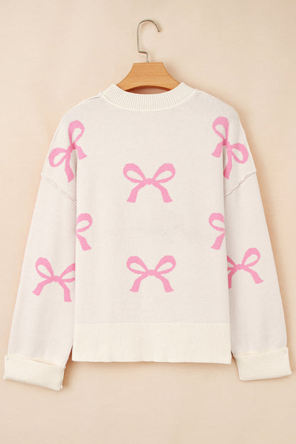 pink bow sweater