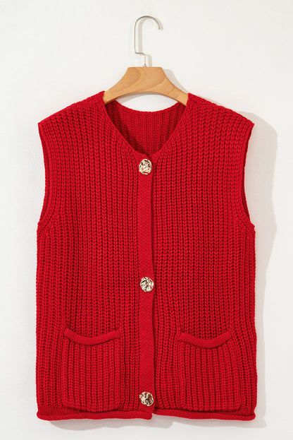 knitted vest womens