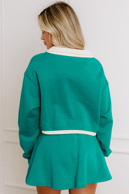 color block skirt set