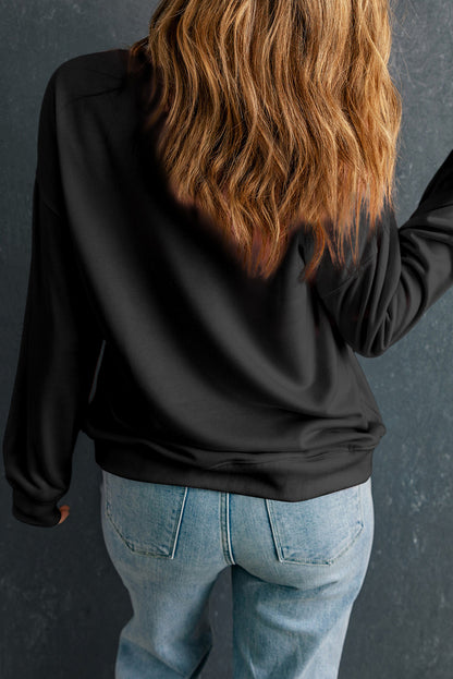 black graphic sweatshirt