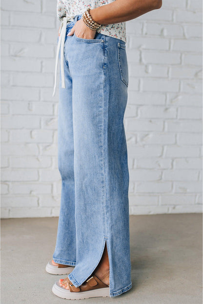 slit leg jeans