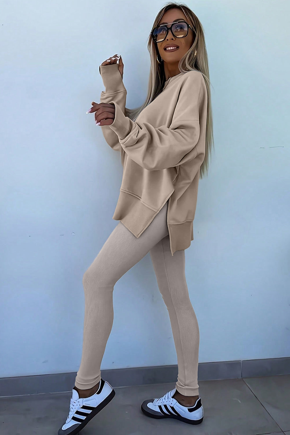 oversize sweatshirt leggings set