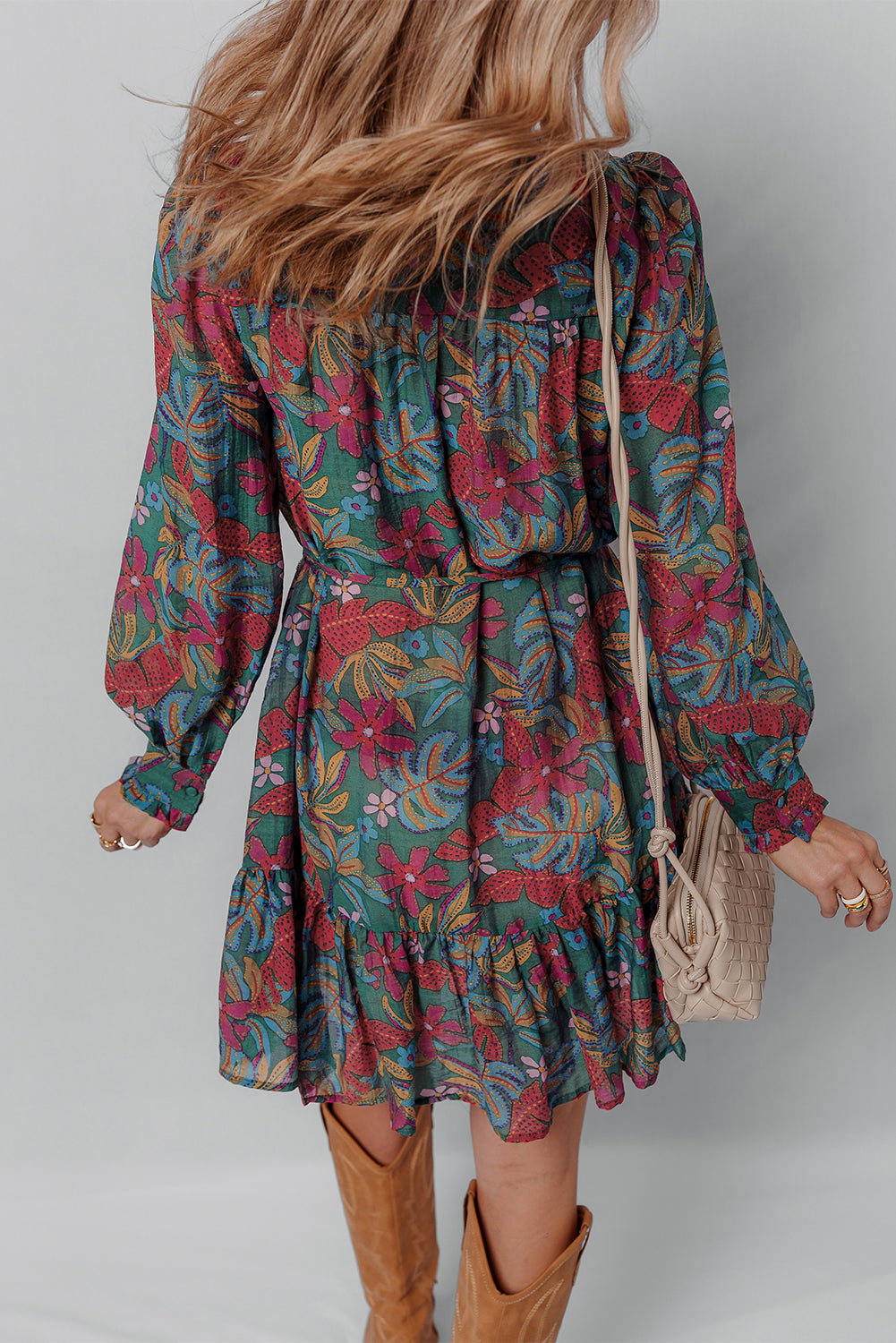 floral shirt dress