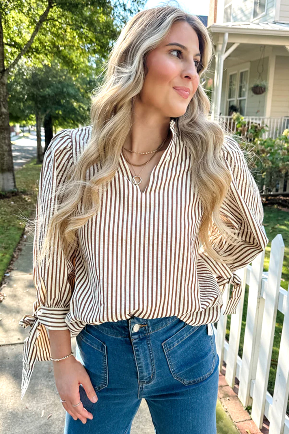 striped blouse