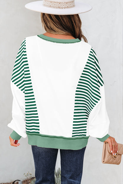 striped baggy sweatshirt
