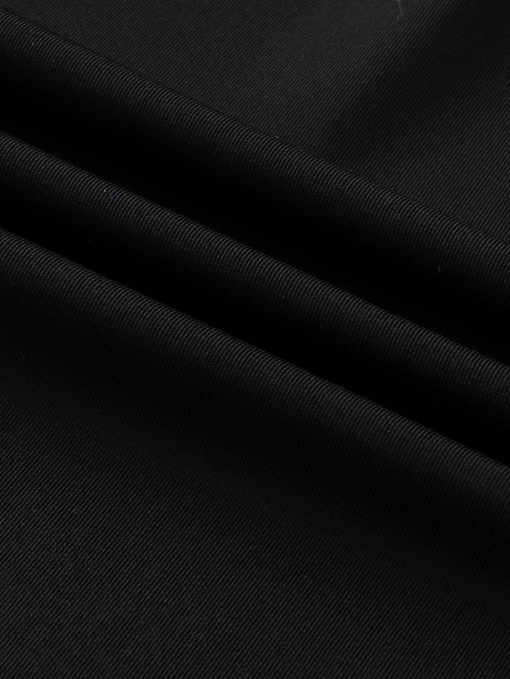 Elegant Black Plus Size High Waist Frilled Soft Pants with Pockets