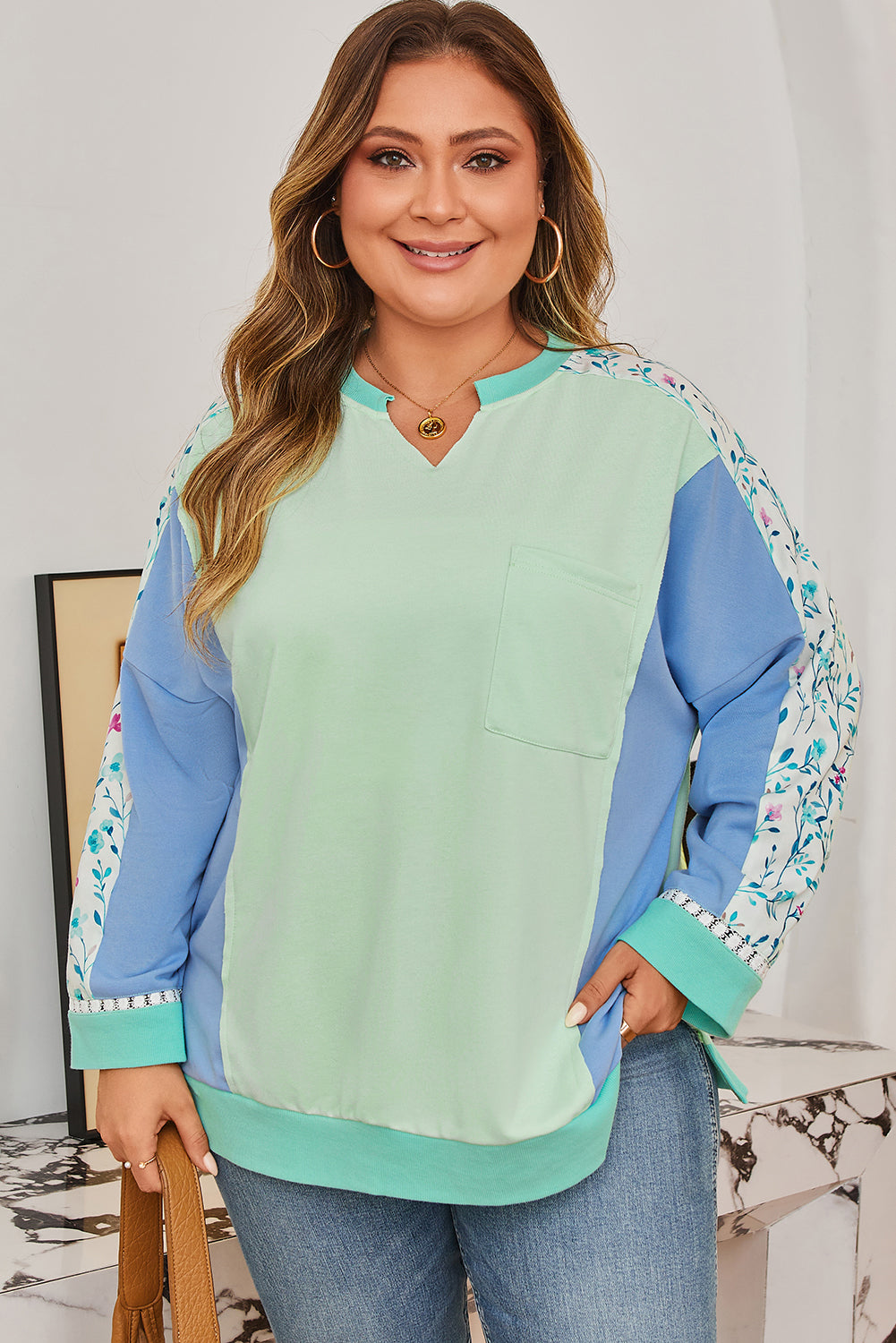 plus size long sleeve pullover